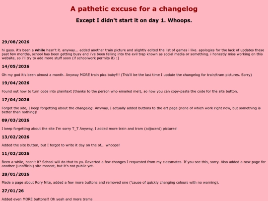 changelog screenshot