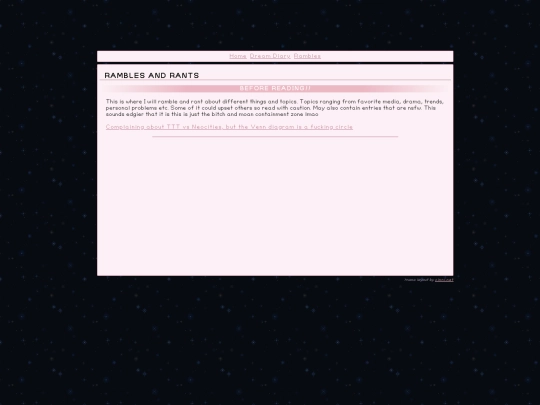 blog/rambles screenshot
