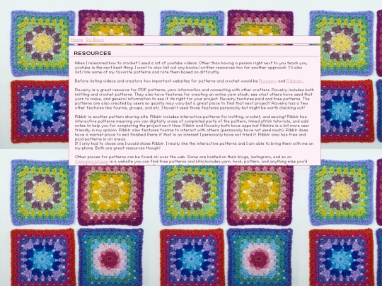 crochet/resources screenshot