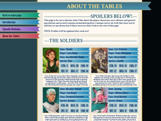 CR/tables screenshot