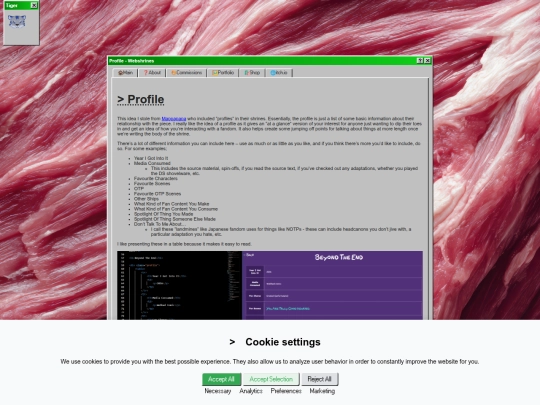 webshrines/profile screenshot