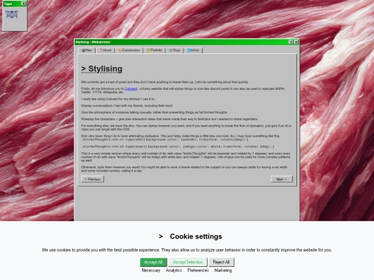 webshrines/style screenshot