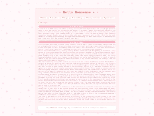 Blogs screenshot