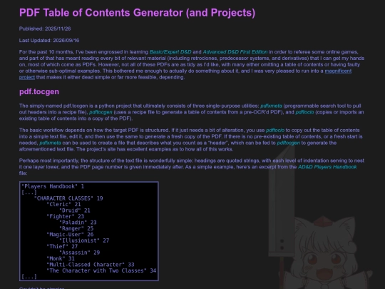 tg/tocgen screenshot