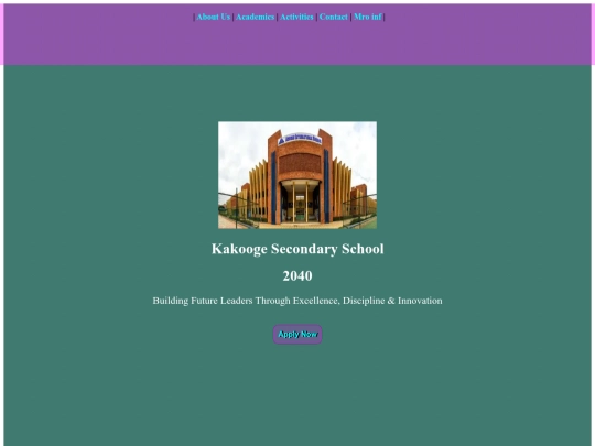 kakooge secondary school first website  screenshot