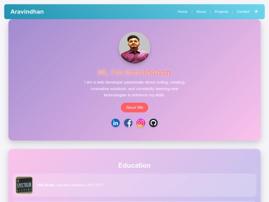 Portfolio screenshot