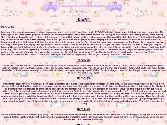 diary screenshot