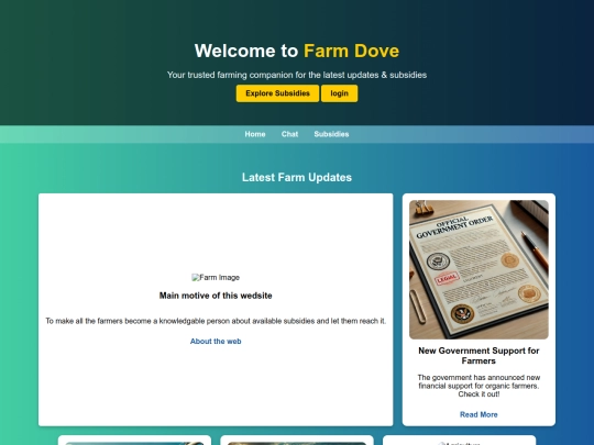 Farm dove/home screenshot