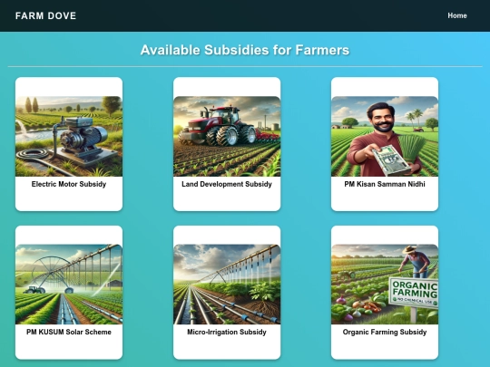 Farm dove/subsidies screenshot
