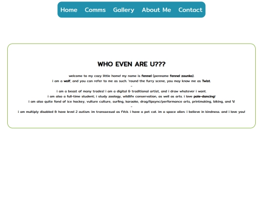 aboutme screenshot