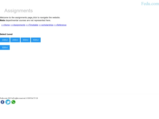 assignments screenshot