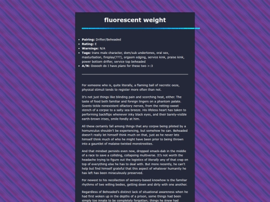 fanfic_archive/indiecross/fluorescentweight screenshot