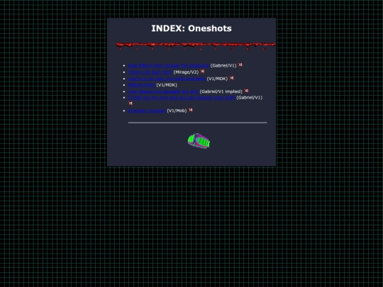 fanfic_archive/ultrakill/oneshotindex screenshot