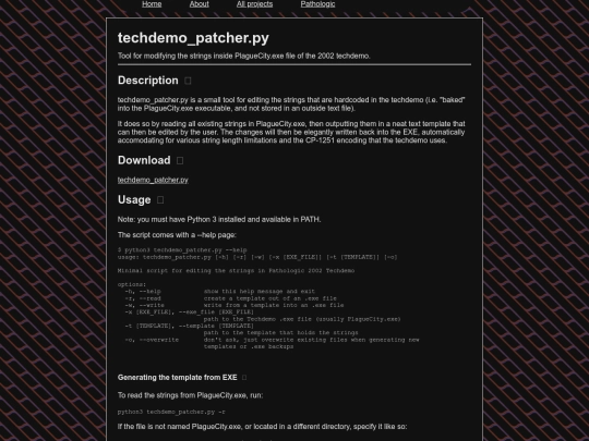 pathologic/techdemo_patcher screenshot