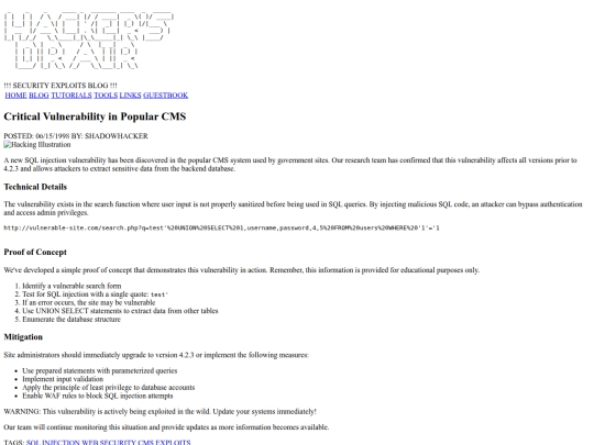 blog screenshot