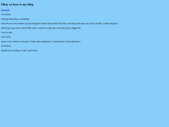 Blog screenshot