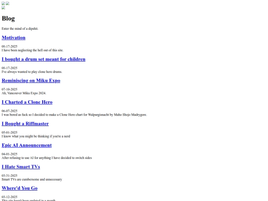 main/blog screenshot