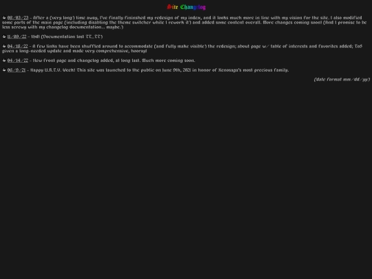 changelog screenshot