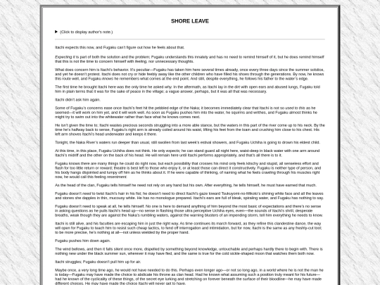 fanfiction/works/naruto/shoreleave screenshot