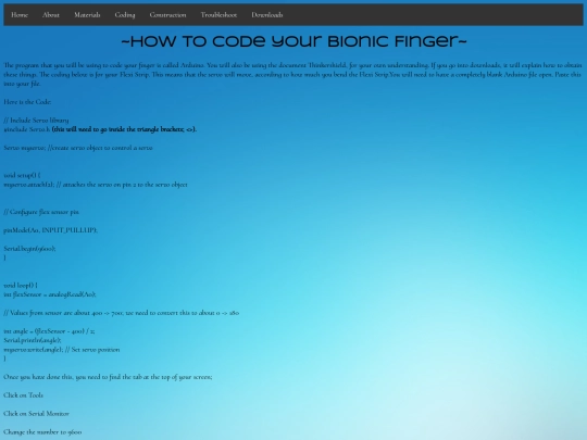 Coding screenshot