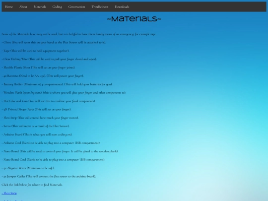 Materials screenshot