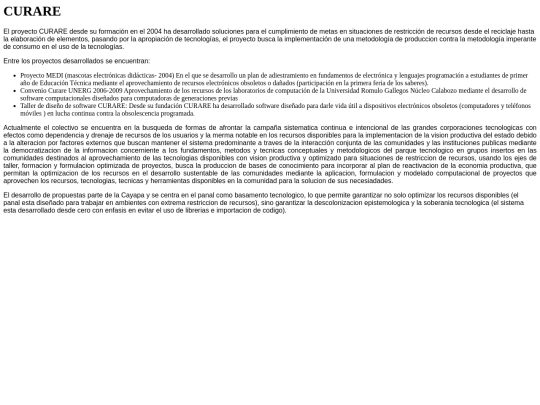 CURARE/CURARE screenshot