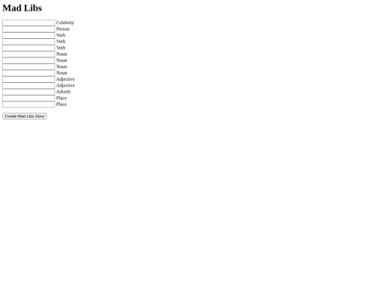js2022/madlibs screenshot