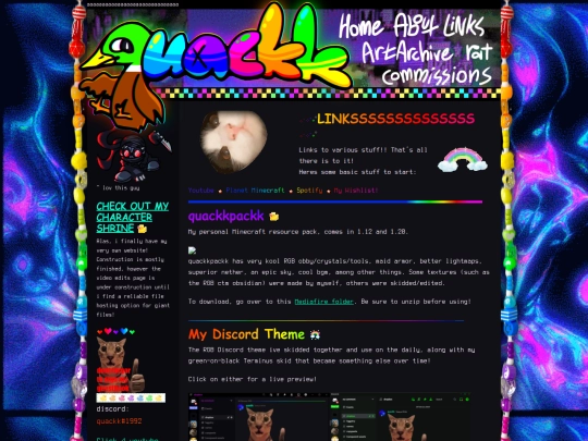 links screenshot