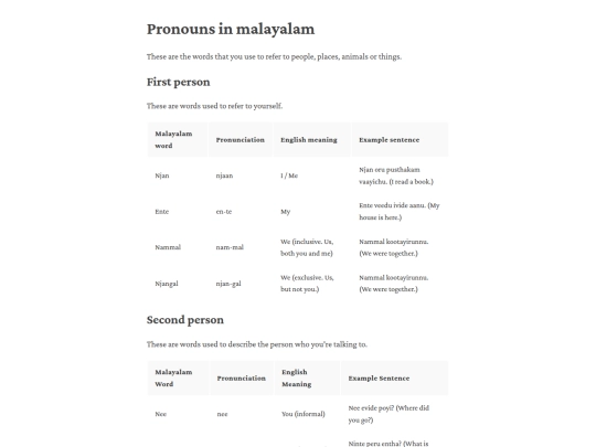 conversational-malayalam/pronouns screenshot