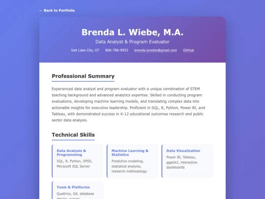 resume screenshot