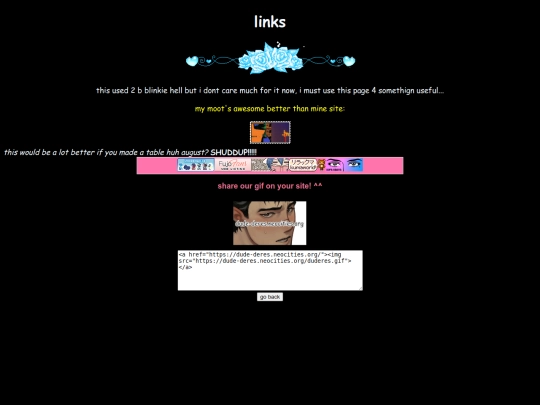 links screenshot