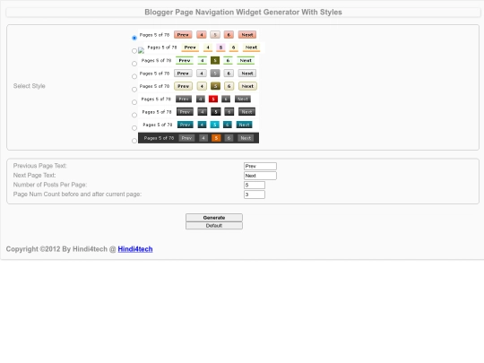 page-navigation-widget-generator-with screenshot