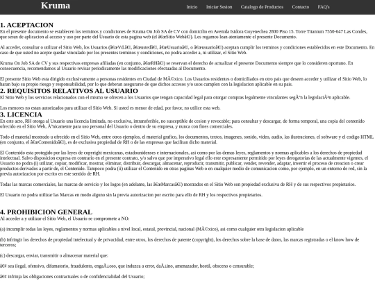 terminos screenshot