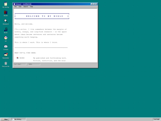 writer-site screenshot