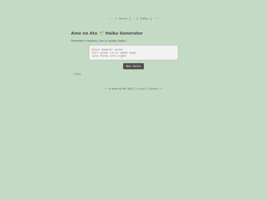 haiku screenshot