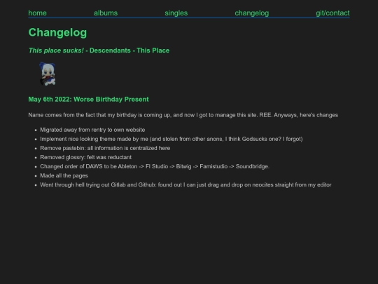 changelog screenshot