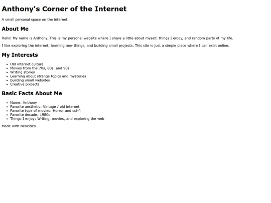 index screenshot
