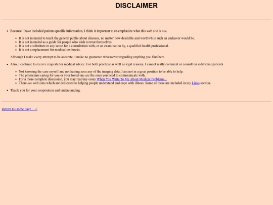 disclaimer screenshot