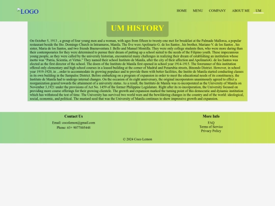 umhistory screenshot