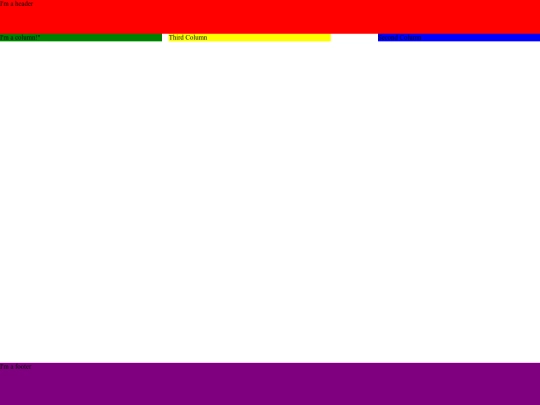 css/threeColumn screenshot