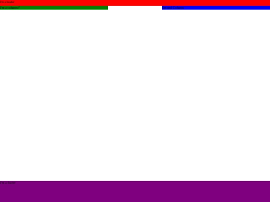 css/twoColumn screenshot