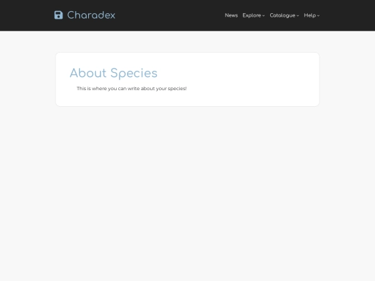 species screenshot