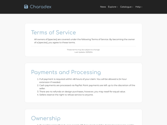 terms screenshot