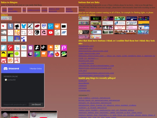links screenshot