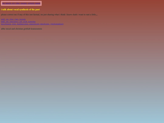 vspages/oldvocalsynths screenshot