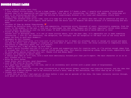 booklist screenshot