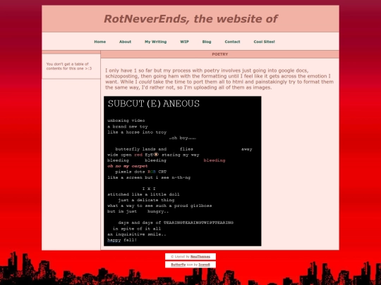 writing/poetry screenshot