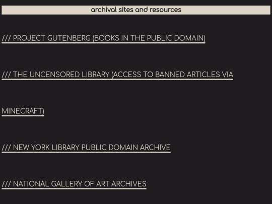 archives screenshot