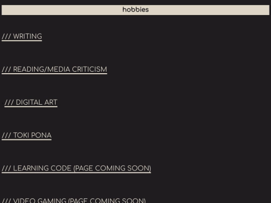 hobbies screenshot