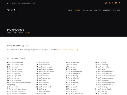 pages/font-icons screenshot